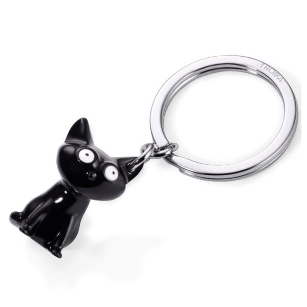【ポスト投函で送料無料】 TROIKA トロイカ フェリックス(黒猫) KR16-22/BK キーホルダー チャーム
