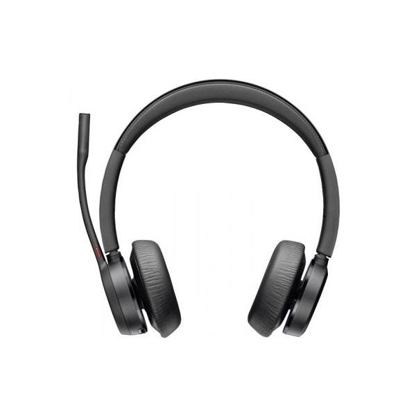 Plantronics Poly Voyager Over-Ear Headset with Boom Mic, Black