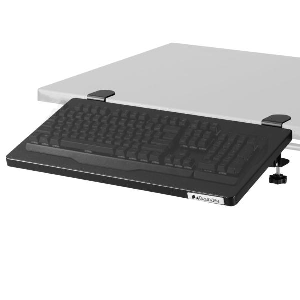 Bauhutte(バウヒュッテ) チルトキーボードトレイBHP-480KT-BK Bauhutte（バウヒュッテ） チルトキーボードトレイ 角度が変えられる