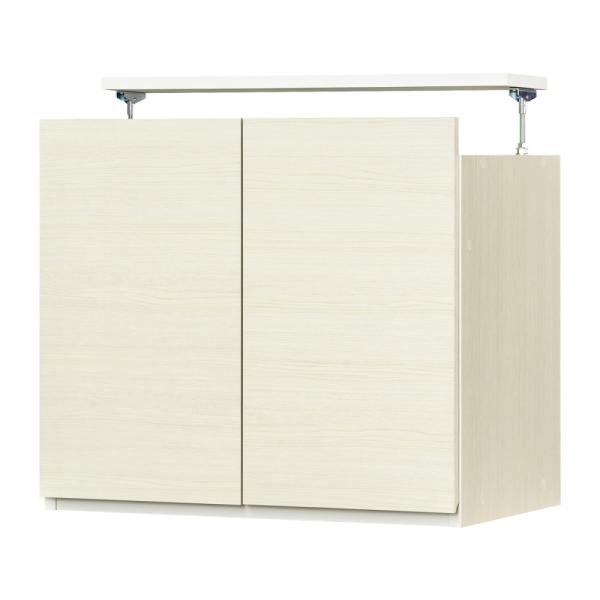 壁面収納 上置き P2L-1860D DHA DHB DESK WH用 幅60cm 高さ55cm ホワイト 白木目 天井突っ張り 耐震機能付き ソフトクローズ扉 ポルターレリビング2