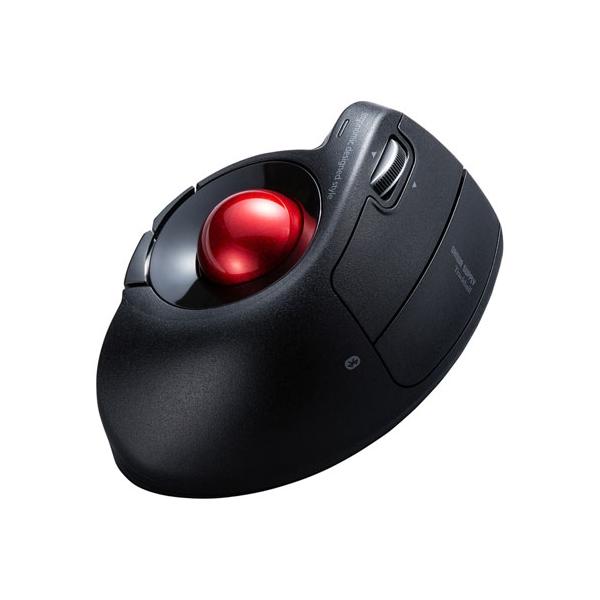 他サイト： ワイヤレストラックボール Bluetooth チルトホイール マルチペアリング エルゴノミクス形状 手首が楽 5ボタン カウント切り替え 静音 Win/Mac対応 MA-BTTB179BKの商品画像