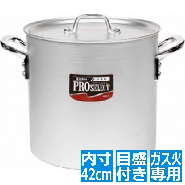 北陸アルミニウム アルミ プロセレクト 寸胴鍋(目盛付) 42cm ※ ガス火