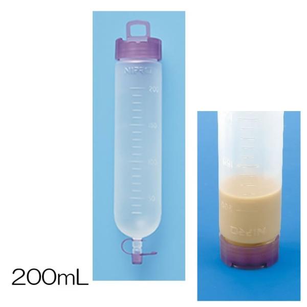 ニプロ 【10個】経腸栄養ボトル 200ml用 EDP-2P 規格：60-200 フタ分離