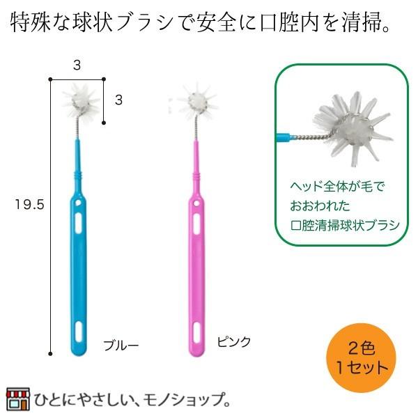 オーラルケア 柄付くるリーナブラシ 2色1セット/ ブルー＆ピンク各1本