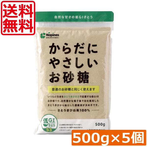 送料無料 大東製糖 からだにやさしいお砂糖 500g ×5袋 きび砂糖 サトウキビ