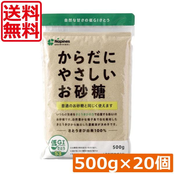 送料無料 大東製糖 からだにやさしいお砂糖 500g ×20袋 まとめ買い きび砂糖 サトウキビ