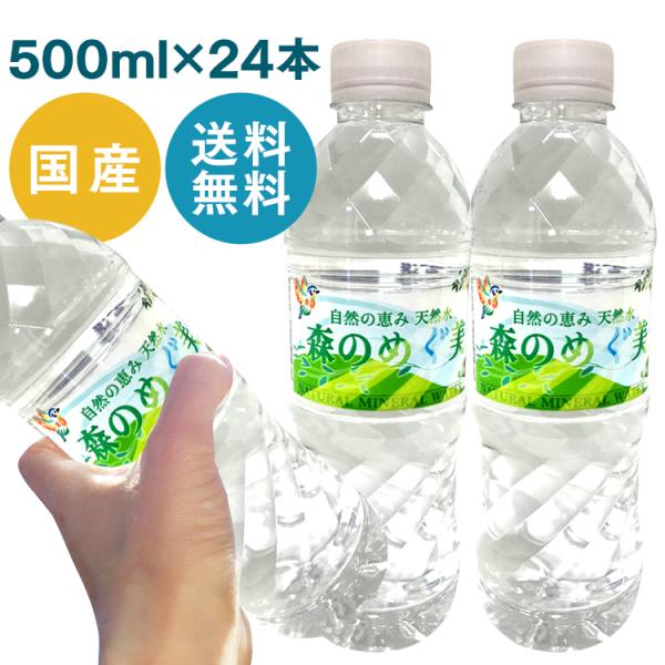 水 500ml 24本 ミネラルウォーター 500ml 24本 みず 天然水 500ml 24本 森のめぐ美 (代引不可)