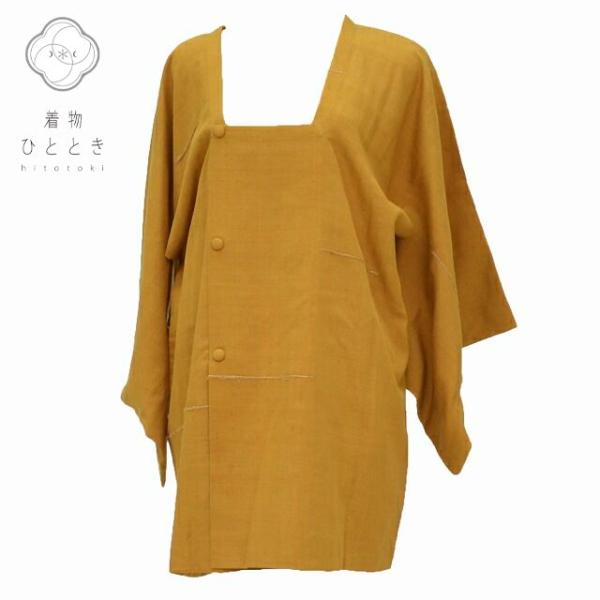 正絹 道行 未使用 リサイクル着物 道行コート 中古 正絹 道行衿 紬地 塵除け はおり