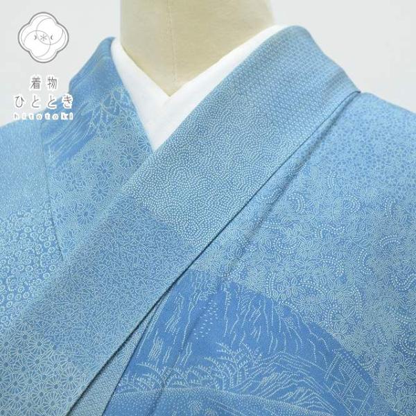 apricot✺新品 正絹 鮫模様 絽 江戸小紋 着物 A3589 江戸小紋 中古 鮫小紋 正絹 仕立て上がり リサイクル着物 お洒落 街着