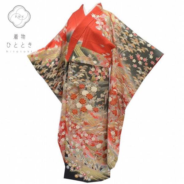 178000円正絹振袖☆お仕立て品ピンク☆身丈159.5cm 送料無料】【中古】振袖 正絹（展示品 ランクS 薄ピンク 牡丹