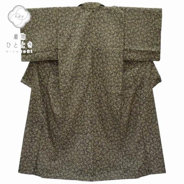 リサイクル着物 紬 中古 たて節 正絹 つむぎ 染師 川村久太郎 落款有