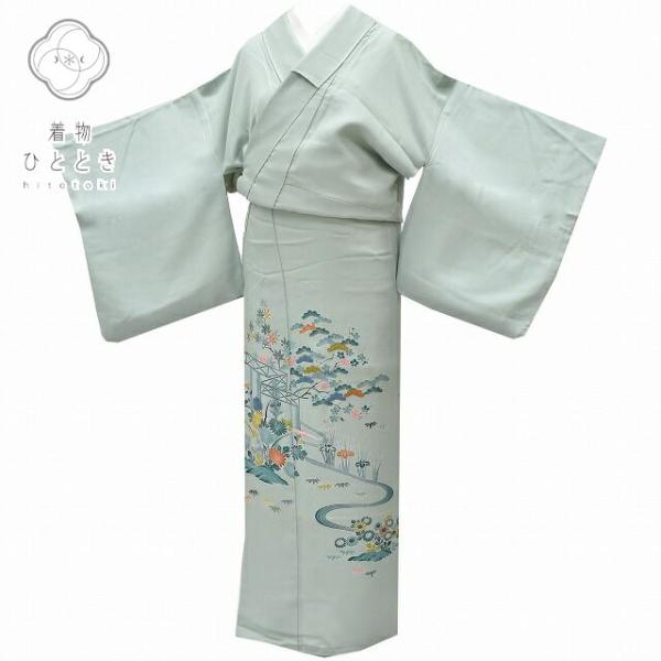 リサイクル着物 色留袖 中古 正絹 比翼衿付き 仕立て上がり 一つ紋付き 結婚式 rr0640b