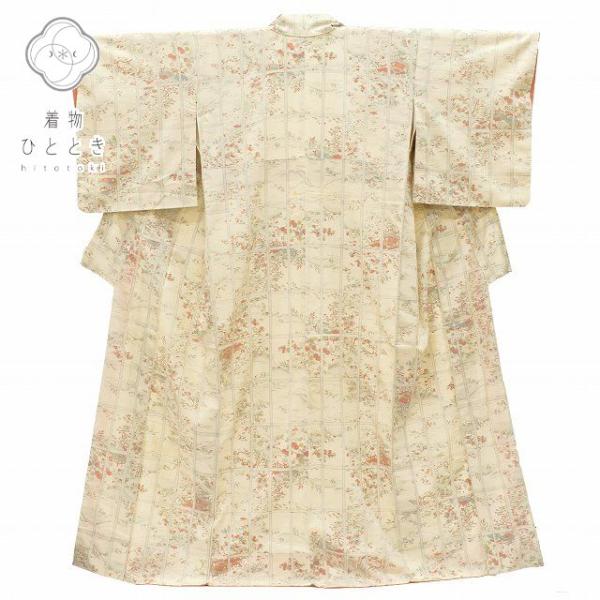リサイクル着物 真綿紬 中古 正絹 仕立て上がり つむぎ rr2212b 着物ひととき