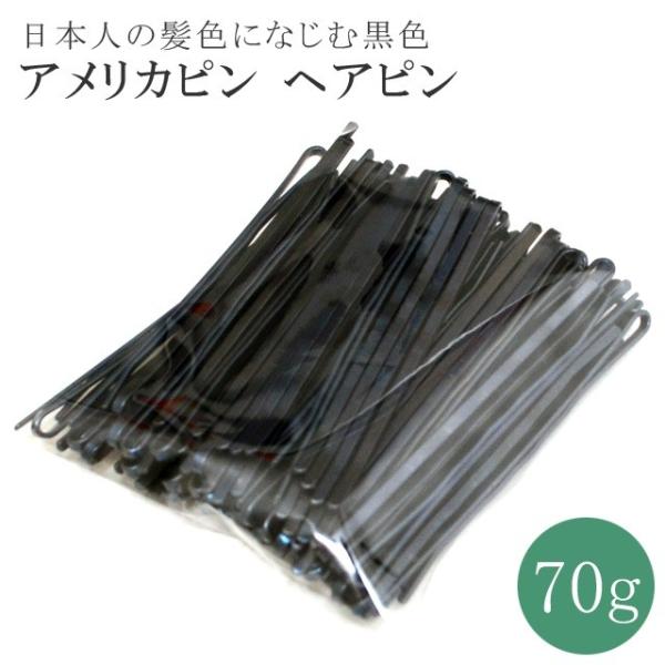 アメリカピン ヘアピン 黒 玉無し 波有り ヘアアレンジ 髪結い スタイリング 少量 sin7823-aceb005