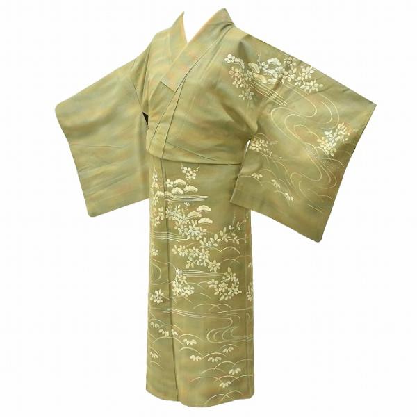 K0717 単衣 夏物 未使用 逸品 お洒落 しょうざん生紬 正絹 訪問着 K0717 単衣 夏物 未使用 逸品 お洒落 しょうざん生紬 正絹 訪問