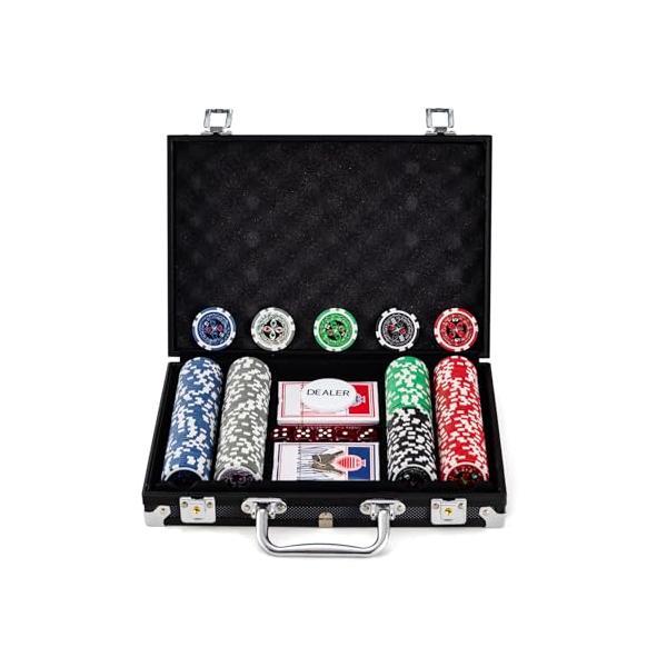 Goplus ポーカーチップ 200枚 数字 カジノチップ ポーカーセット