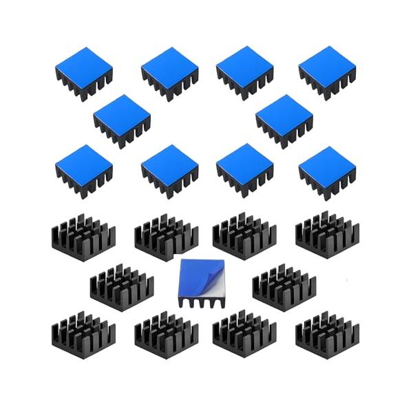 ブラック/-/-・Color:ブラック・製品パラメーター：サイズ7 x 14 x 14 mm;色：黒・このヒートシンクには熱伝導性接着剤が付属しており、優れた熱伝導機能。・用途：3Dプリンターの冷却に効果的で、モーターはフレームに熱を吸収で...