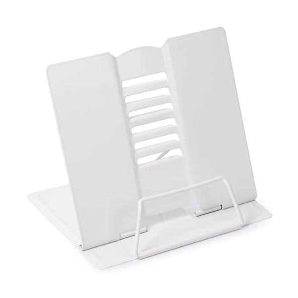 モダンホワイト/-/-・Color:ホワイト・ブックスタンド 書見台 おしゃれ 卓上 読書台 ブックレスト 傾斜台 折りたたみ 角度調整 読書用 譜面台 本スタンド