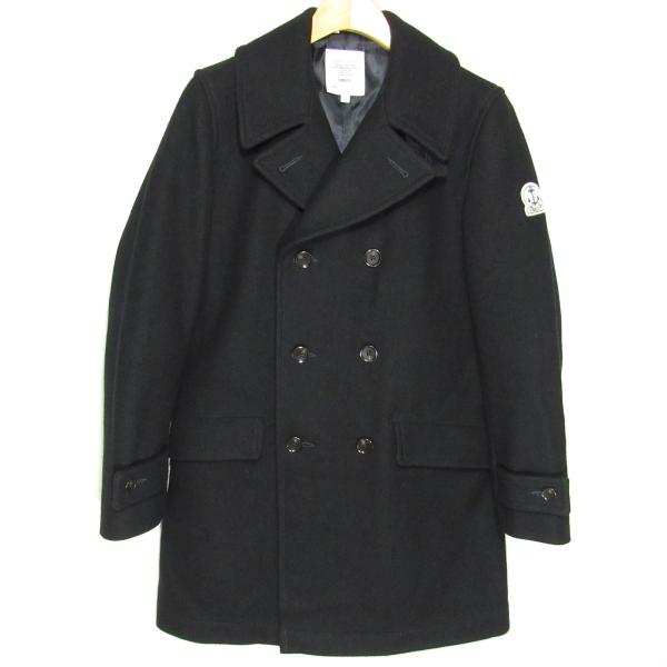 FIDELITY 美品 フィデリティ メンズ メルトン ピーコート S 冬物 濃紺