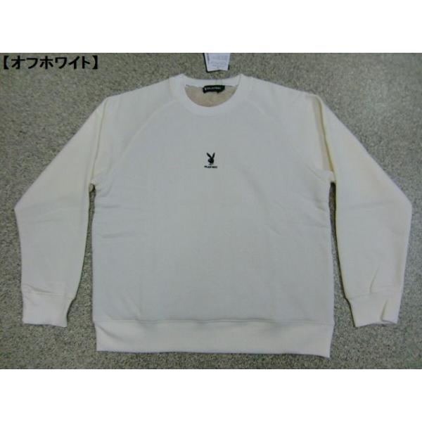 playboy　プレイボーイ 長袖トレーナー 厚手 裏起毛 ピンク ウサギ刺繍 playboy プレイボーイ 長袖トレーナー 厚手 裏起毛 ピンク