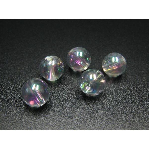 オーロラクリスタル（水晶）  8mm ラウンドビーズ