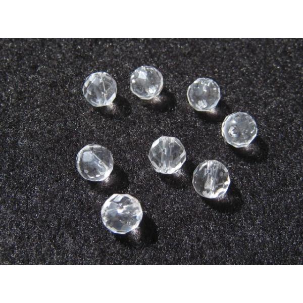 クリスタルクォーツ（水晶） AA+++ 6mm 64面ラウンドカットビーズ