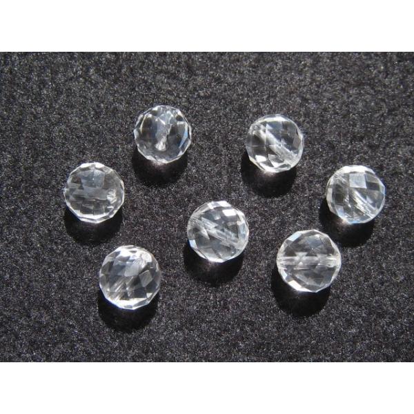 クリスタルクォーツ（水晶） 10mm 64面ラウンドカットビーズ アウトレット