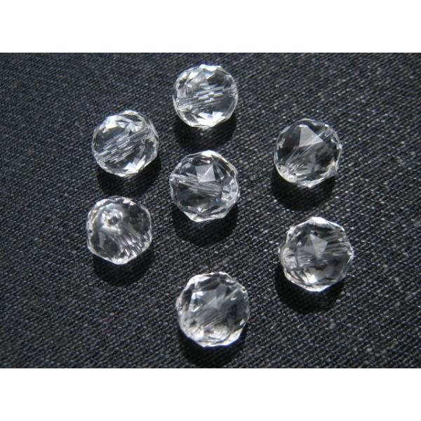 クリスタルクォーツ（水晶） AA 8mm スターラウンドカットビーズ