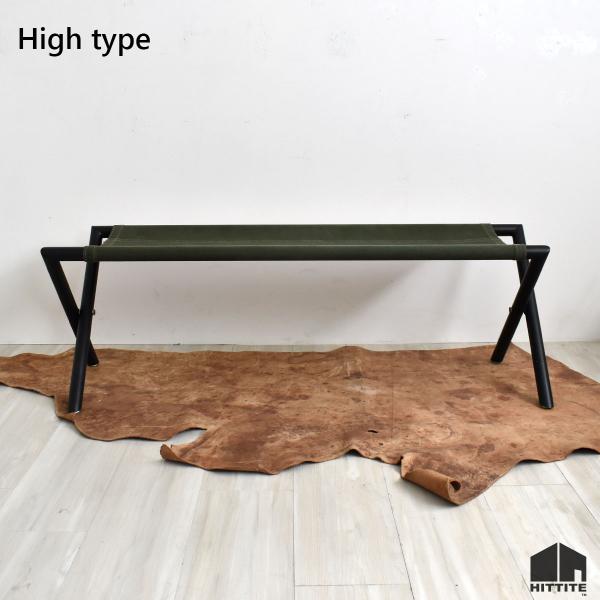 【サイズ】  幅1236mm、奥行き354mm、高さ418mm、重さ6.4kg  折りたたみ時：幅1235mm、奥行75mm、高さ540mm【素材】・フレーム：鉄・シート：綿帆布（国産生地9号タイプ）【カラー】フレーム：グレー/ブラック（マ...