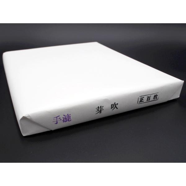 芽吹 （半切） 100枚入 半切 書道 漢字 墨 作品 手漉 高級 滲まない