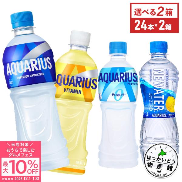 アクエリアス ○エントリーでさらにP10％付与 12/25まで○ 500mlPET 24
