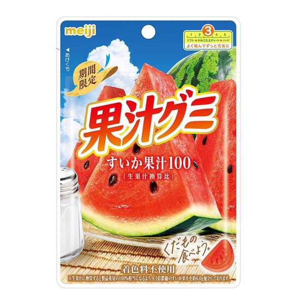 賞味期限 2026.5.31になります。ポスト投函での配達となります。あらかじめご了承のうえ購入くださいませ。すいか果汁１００に塩を少し配合した期間限定のグミなので、ジューシーなおいしさと、ちょっとしたなつかしい気分を味わうことができる。原...