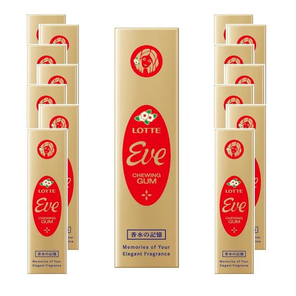 「商品情報」商品紹介かつて香水ガムとして人気を博したイブが復活します。金木犀の香りをベースに、ローズ、ジャスミンを加えた華やかな香りが広がる発売当時の味わいをそのままお楽しみ頂けます。また、レトロ感がある金色のパッケージデザインは、発売当時...