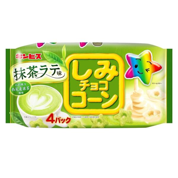 ギンビス しみチョココーン抹茶ラテ味４Ｐ 88g×12袋