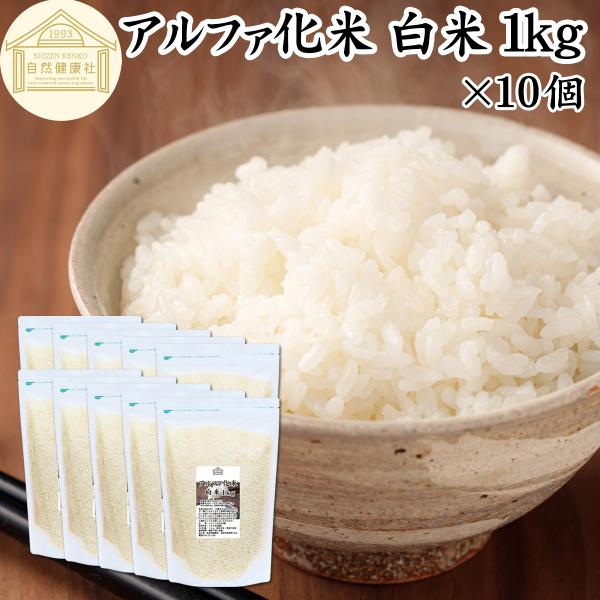 アルファ米 白米 1kg×10個 アルファ化米 5年保存 業務用 非常食 保存食 白飯 防災 備蓄