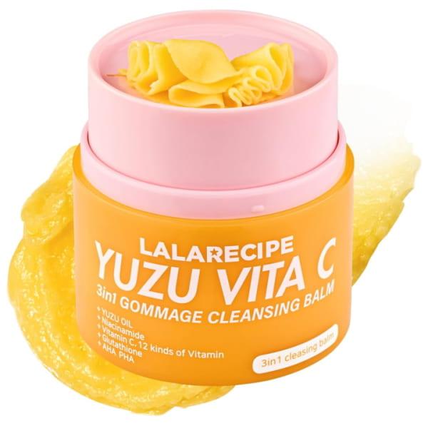 LALARECIPE ゆずビタC 3in1 ゴマージュクレンジングバーム 50ml×2個セット クレンジング 洗顔 保湿 ヴィーガン クレンジングバーム メイク落とし 韓国コスメ