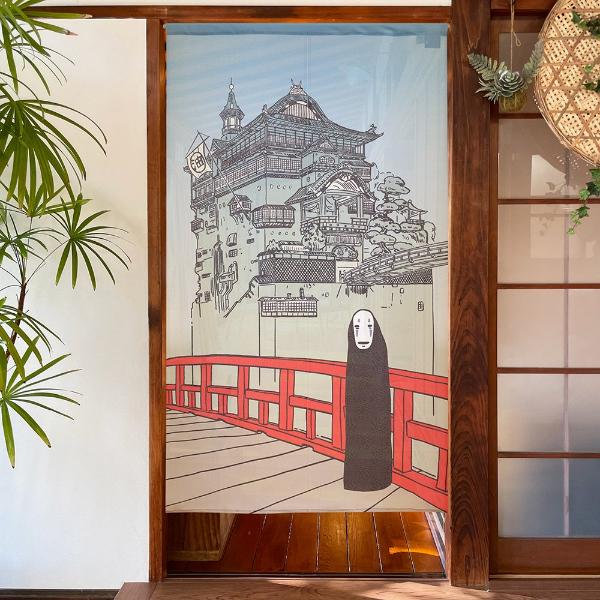 スタジオジブリ 千と千尋の神隠し 湯屋とカオナシ のれん 暖簾