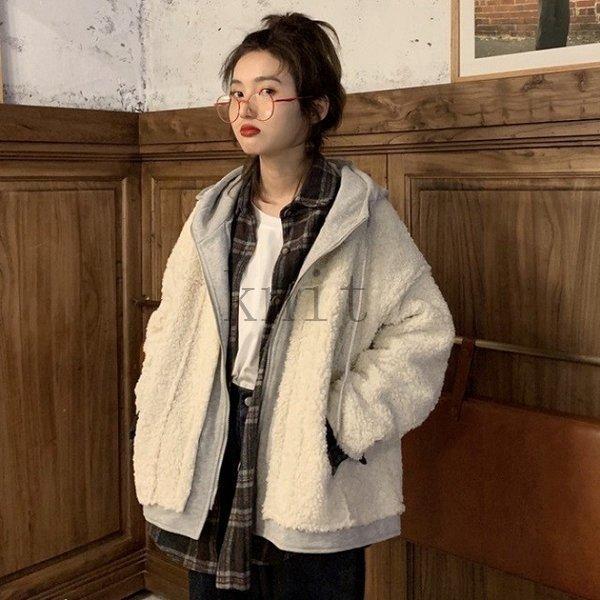 ボアジャケットレディースボアブルゾンアウタージャンパーもこもこ高校生中学生10代代韓国ファッションデニムジャケット3344 Hlc3da9d585 Hlカンパニー 通販 Yahoo ショッピング