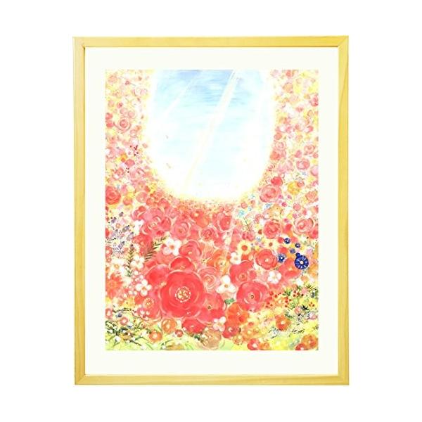 花 絵画 壁掛け インテリア 絵 Bloom 額入り 壁飾り ポスター 菜の花畑 開催中 額付き 風水 Mサイズ 玄関に飾る絵画