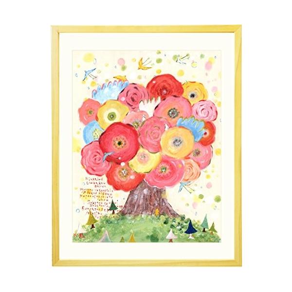 絵画 インテリア 絵 花 アート 咲きつづく日々 額入りm mm 玄関 風水 花の