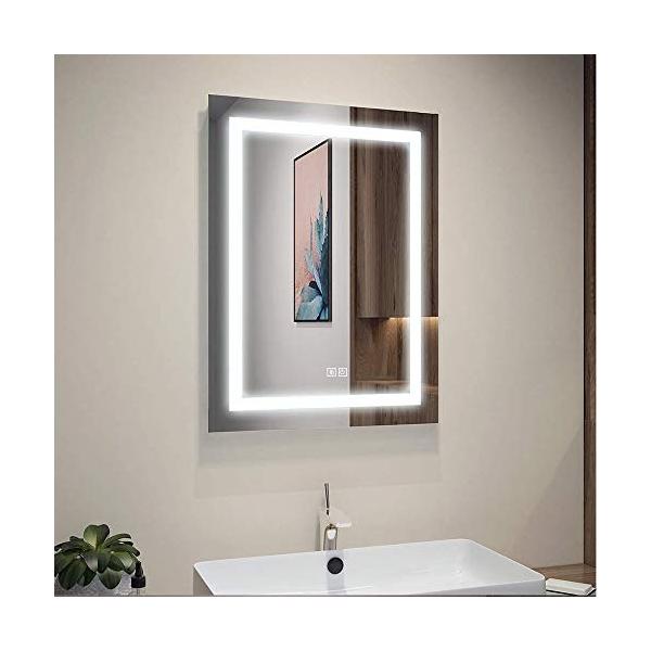 Beautimira 洗面ミラー 洗面台 鏡led ミラー 浴室鏡 壁掛け 曇り止め 調光調