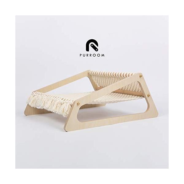 在庫限り 猫ハンモック ベッド キャットハンモック 木製 ペットハンモックベッド ネコベッド 冬夏両用 2psマット 自立式
