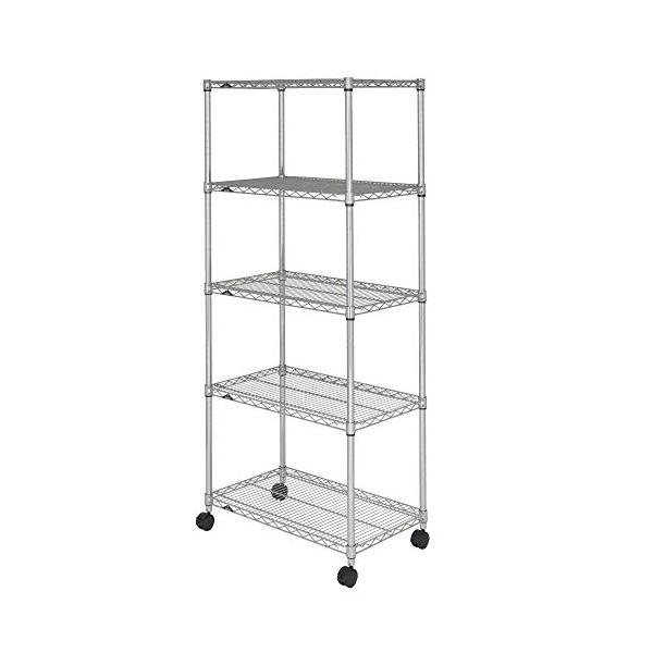 ルミナス レギュラーシリーズ ポール径25mm フリーラック 5段 幅76 奥行46