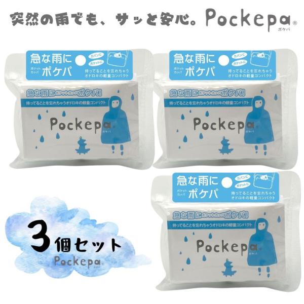 AR0526030 / Pockepa(ポケパ)透明 レインコート カッパ / (株)アルタ 3個セット