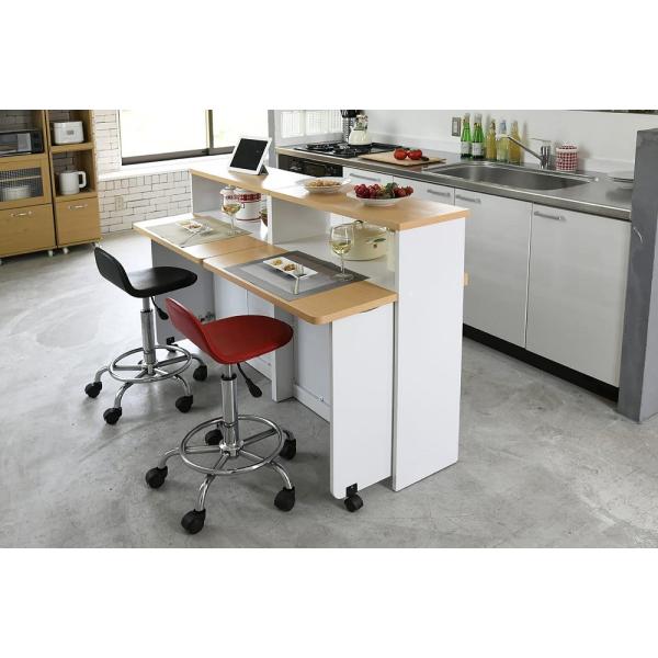 春のコレクションの間仕切り 収納 両面収納 幅150 間仕切りキッチンカウンター 150cm幅 収納家具 キッチン収納 食器棚 折り畳み バタフライ テーブル 大人気商品の