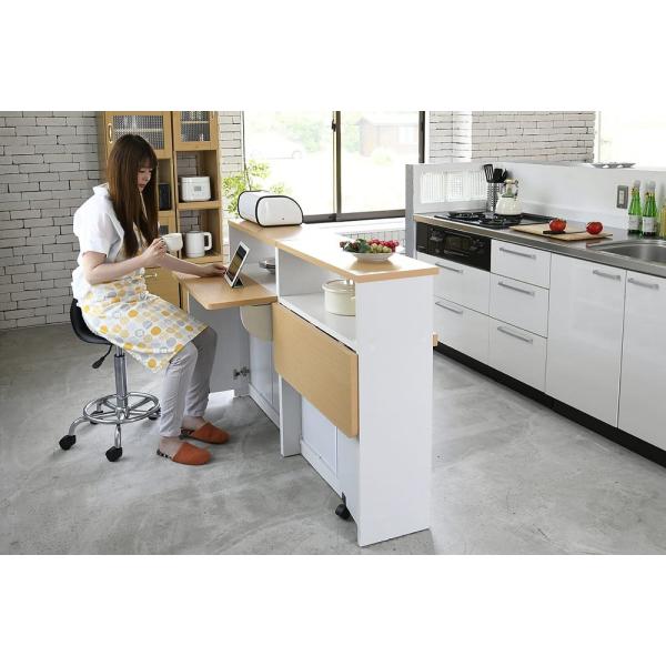 春のコレクションの間仕切り 収納 両面収納 幅150 間仕切りキッチンカウンター 150cm幅 収納家具 キッチン収納 食器棚 折り畳み バタフライ テーブル 大人気商品の