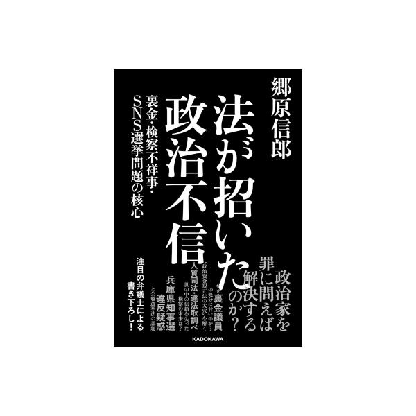 法が招いた政治不信 裏金・検察不祥事・SNS選挙問題の核心 / 郷原信郎 〔本〕