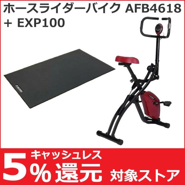 フィットネスバイク 舗 アルインコ Alinco ホースライダーバイク Afb4618 純正フロアマット セット ローイング運動 家庭用 漕ぎ運動 Exp100