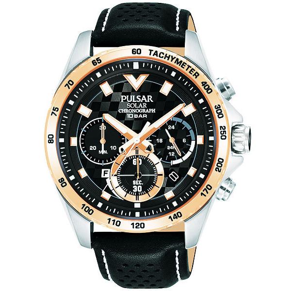 PULSAR（パルサー） セイコー SEIKO ソーラークロノグラフ腕時計 