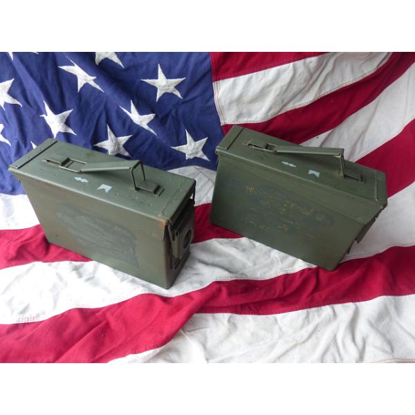 米軍放出品　弾薬箱　AMMO BOX 道具箱 などに　2個　S　アンモキャリングケース　158ｘ